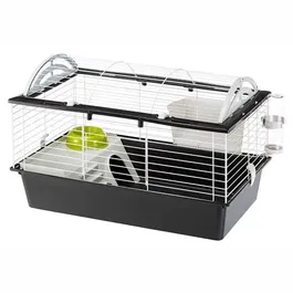 Ferplast Casita 80 - Cage pour cochon d'Inde ou lapin, dimensions 78 x 48 x 50 cm, couleur noire