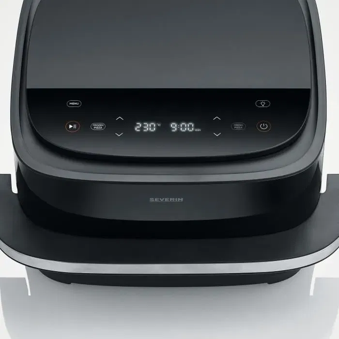 Severin Airfryer FR2464 Friteuse sans huile avec fonction pizza, 4L, 10 programmes automatiques, thermostat 40-230°C, 2100W, commande tactile, cuisson rapide et saine