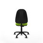 Chaise Algarra Contact permament de base Cuir écologique Vert pistache Structure polyamide noire Sans accoudoirs Sans appui-tête Roulettes pour moquette