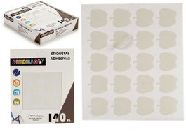 Pincello Étiquettes Adhésives 22x49 mm Manzanas 7 Pièces 17x19x4 cm (Set de 120)