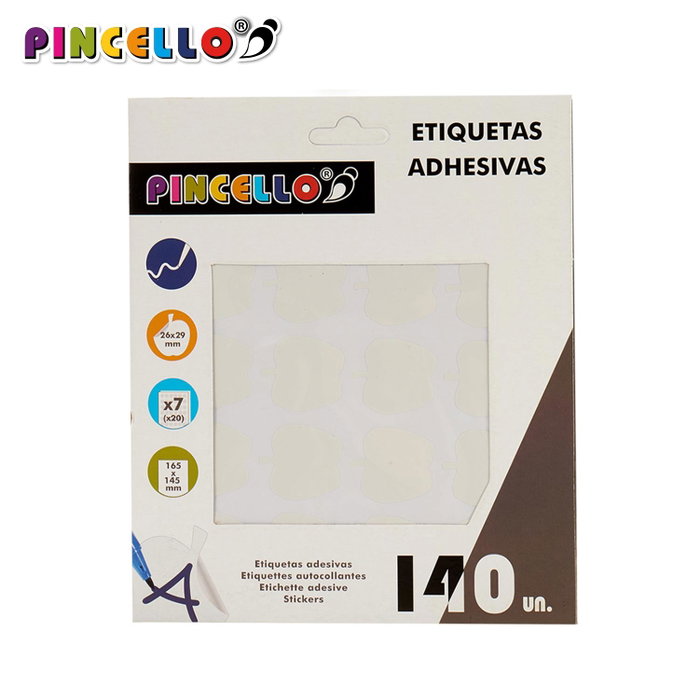 Pincello Étiquettes Adhésives 22x49 mm Manzanas 7 Pièces 17x19x4 cm (Set de 120)