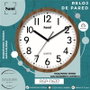 SAMI Horloge Murale HQ Taiwan Red 30cm en Bois de Noyer