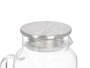 VIVALTO Jarre carrée en borosilicate avec couvercle en acier, 1,5 L