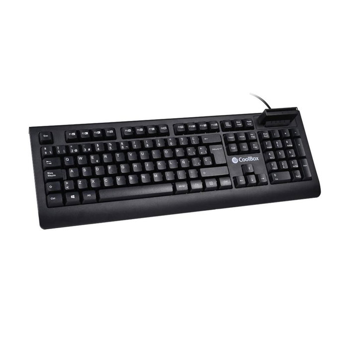 Coolbox COO-TEC04DNI Clavier avec lecteur de DNIe 4.0, distribution ISO espagnole, USB, membrane Coolbox COO-TEC04DNI Clavier avec lecteur de DNIe 4.0, distribution ISO espagnole, USB, membrane