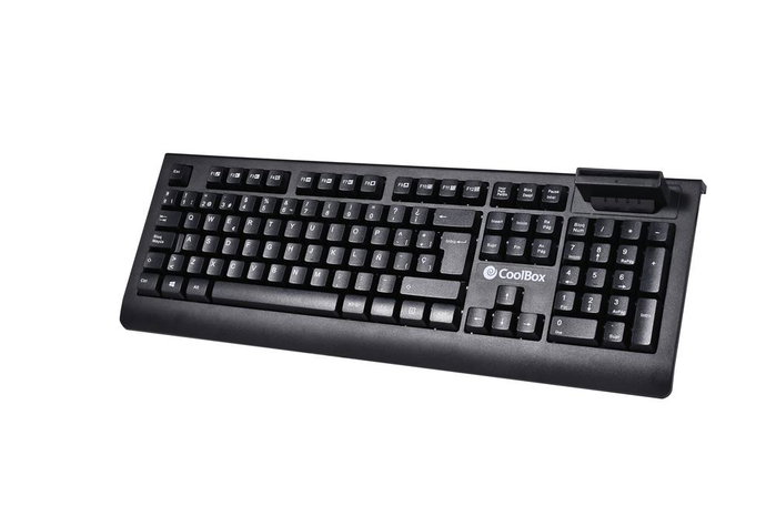 Coolbox COO-TEC04DNI Clavier avec lecteur de DNIe 4.0, distribution ISO espagnole, USB, membrane Coolbox COO-TEC04DNI Clavier avec lecteur de DNIe 4.0, distribution ISO espagnole, USB, membrane