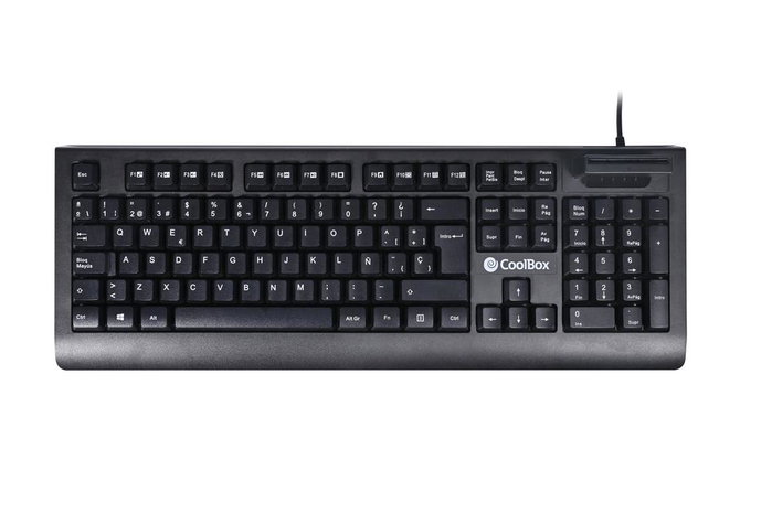 Coolbox COO-TEC04DNI Clavier avec lecteur de DNIe 4.0, distribution ISO espagnole, USB, membrane Coolbox COO-TEC04DNI Clavier avec lecteur de DNIe 4.0, distribution ISO espagnole, USB, membrane