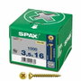 SPAX Vis à bois Yellox Z2 Tête plate 3,5 x 16 mm (1000 unités)突出