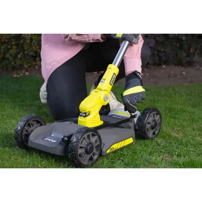 Ryobi RY18LMC30A-0 Tondeuse 3 en 1 sans fil 18V One+, coupe 30 cm, fonction mulching et tube télescopique, vendue sans batterie ni chargeur