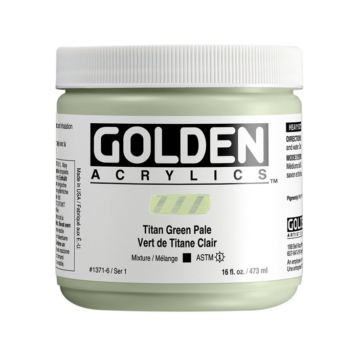 Golden Peinture acrylique Heavy Body Vert titanique clair 237 ml Golden Peinture acrylique Heavy Body Vert titanique clair 237 ml