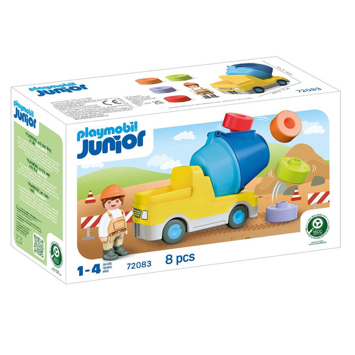 PLAYMOBIL Camion Malaxeur JUNIOR avec Tambour Amovible