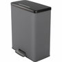 Curver DECO BIN Poubelle à Pédale Rectangulaire 65 L Anthracite