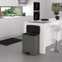 Curver DECO BIN Poubelle à Pédale Rectangulaire 65 L Anthracite