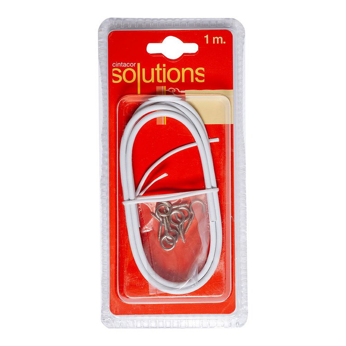 Cintacor Câble plastifié portavisillo blanc 0,4 cm x 1 m