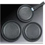 Arthur Martin AM2196 Set de 3 poêles en acier inoxydable 20, 24, 26 cm, antiadhérentes, poignée amovible, compatible tous feux induction