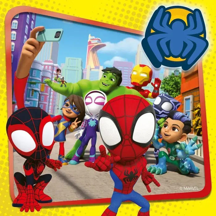 Ravensburger Puzzles 3x49 pièces 00005730 - Spiderman, Spidey et le Lanceur de Toile - Jeu éducatif pour enfants dès 5 ans avec posters