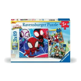 Ravensburger Puzzles 3x49 pièces 00005730 - Spiderman, Spidey et le Lanceur de Toile - Jeu éducatif pour enfants dès 5 ans avec posters