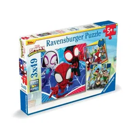 Ravensburger Puzzles 3x49 pièces 00005730 - Spiderman, Spidey et le Lanceur de Toile - Jeu éducatif pour enfants dès 5 ans avec posters