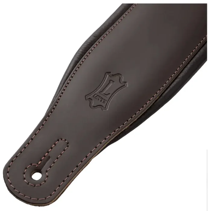 LEVYS Correa Amped Leather Series 3" - Brun Foncé