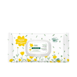 Klorane Lingettes nettoyantes douces Bébé 60 unités - Calendula bio hydratantes et apaisantes