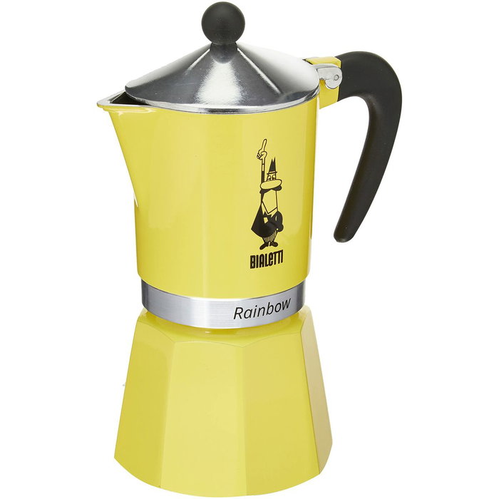 Bialetti Rainbow Cafetière Italienne Jaune 6 Tasses Bialetti Rainbow Cafetière Italienne Jaune 6 Tasses