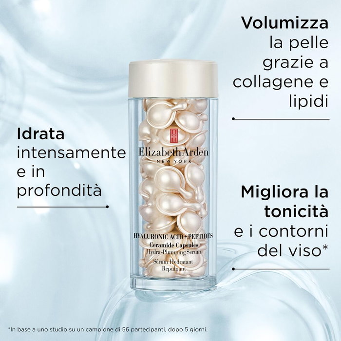 Elizabeth Arden Capsules de sérum visage Acide Hyaluronique et Céramide 30 doses - Hydratant, Raffermissant et Repulpant