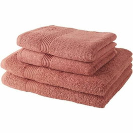 Today Lot de 2 serviettes de bain 50x100 cm et 2 draps de bain 70x130 cm Terracotta