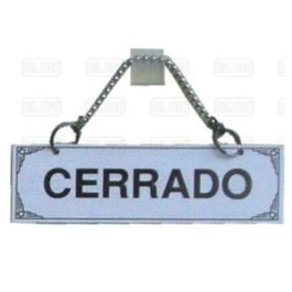 DUVER Plaque Aluminium Ouvert-Fermé 150-45mm