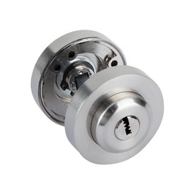 Cylindre de muletille nickelé avec rosette 51 mm Ø pour picaporte 70 mm RD-6