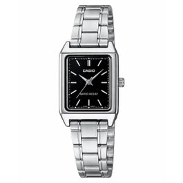 Casio LTP-V007D-1E avec cadran noir et bracelet gris