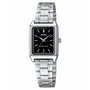 Casio LTP-V007D-1E avec cadran noir et bracelet gris