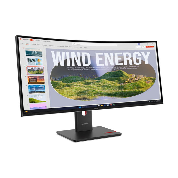 Lenovo 64AEGAT1EU Moniteur incurvé 34 pouces WQHD 3440x1440 144 Hz USB-C HDR10 Noir