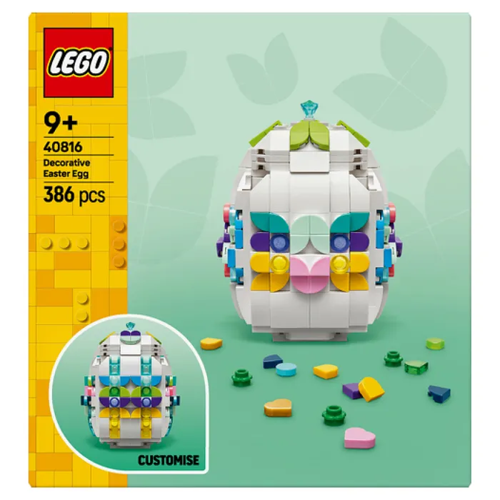 LEGO 40816 L'Oeuf de Pâques Décoratif à Construire - Set de Construction Créatif pour Enfants 9 ans et Plus, Fête de Pâques LEGO 40816 L'Oeuf de Pâques Décoratif à Construire - Set de Construction Créatif pour Enfants 9 ans et Plus, Fête de Pâques