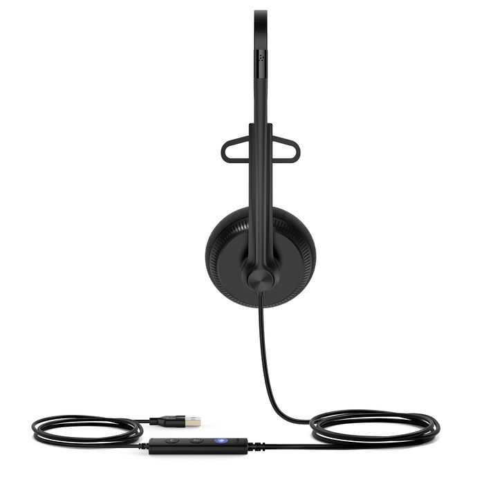 Yealink UH34 Lite Mono - Casque USB mono pour Microsoft Teams avec microphone, réponse en fréquence 20 Hz-20 kHz, haut-parleur 28 mm et câble de 1.2 m - Confortable pour le travail