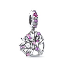 Perle de verre Femme Pandora PINK HEART FAMILY TREE