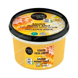 ORGANIC SHOP Exfoliant corporel au sel Miel et Genièvre avec effet sauna