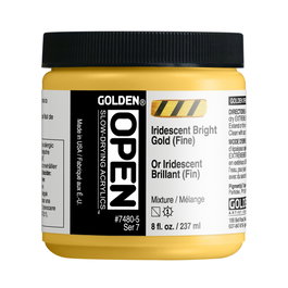 Golden OPEN Colores Acrílicos Oro Brillante Iridiscente (Fino) 237ml
