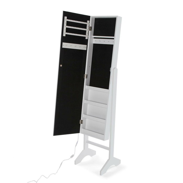 Miroir mural Versa Blanc Miroir Bois MDF 35 x 153 x 35,2 cm Porte-bijoux Miroir mural Versa Blanc Miroir Bois MDF 35 x 153 x 35,2 cm Porte-bijoux