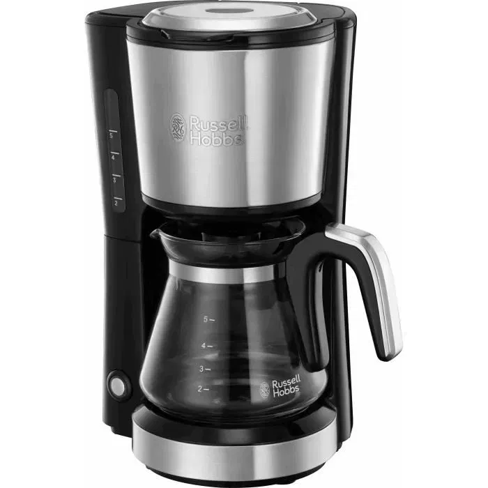 Russell Hobbs Cafetière Compact Home 24210-56 - Cafetière filtre compacte 1000 W avec verseuse en verre 625 mL, design élégant et système anti-goutte Russell Hobbs Cafetière Compact Home 24210-56 - Cafetière filtre compacte 1000 W avec verseuse en verre 625 mL, design élégant et système anti-goutte