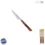 ORYX Montana Lot de 3 Couteaux à Côtelettes Lame Dentelée 9 cm Manche Hêtre
