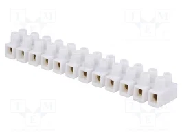 PAWBOL Barrette de jonction d'alimentation 57A 400V blanc