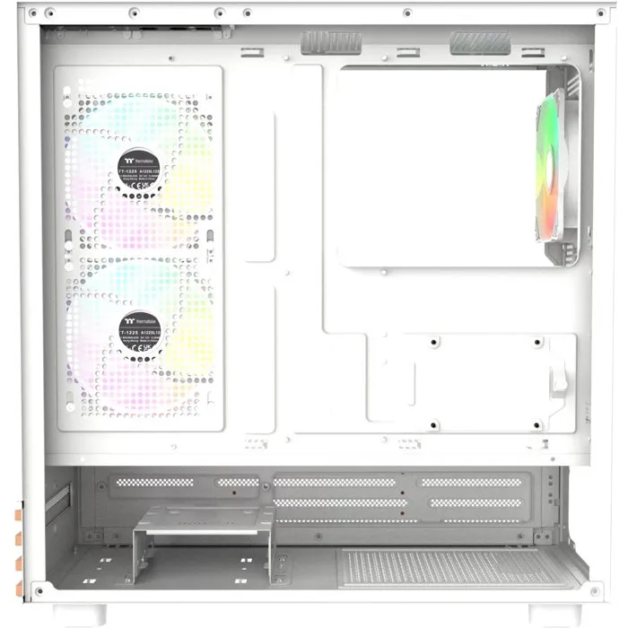 Thermaltake CA-1Y7-00M6WN-WS View 270 Plus WS ARGB Snow - Boîtier PC moyen tour ATX blanc avec 3 ventilateurs ARGB et vitres trempées