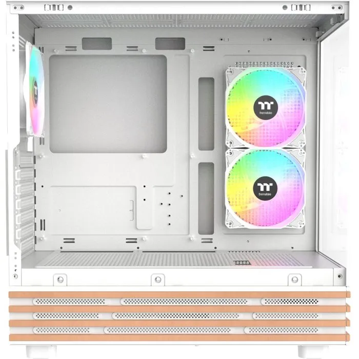 Thermaltake CA-1Y7-00M6WN-WS View 270 Plus WS ARGB Snow - Boîtier PC moyen tour ATX blanc avec 3 ventilateurs ARGB et vitres trempées