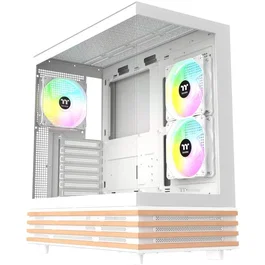 Thermaltake CA-1Y7-00M6WN-WS View 270 Plus WS ARGB Snow - Boîtier PC moyen tour ATX blanc avec 3 ventilateurs ARGB et vitres trempées
