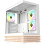 Thermaltake CA-1Y7-00M6WN-WS View 270 Plus WS ARGB Snow - Boîtier PC moyen tour ATX blanc avec 3 ventilateurs ARGB et vitres trempées