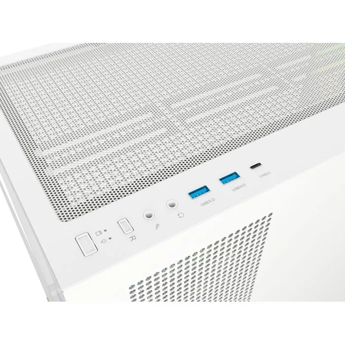 Thermaltake CA-1Y7-00M6WN-WS View 270 Plus WS ARGB Snow - Boîtier PC moyen tour ATX blanc avec 3 ventilateurs ARGB et vitres trempées
