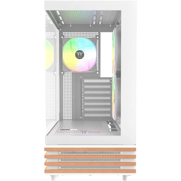 Thermaltake CA-1Y7-00M6WN-WS View 270 Plus WS ARGB Snow - Boîtier PC moyen tour ATX blanc avec 3 ventilateurs ARGB et vitres trempées
