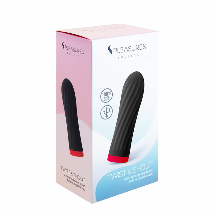 Vibromasseur à boules S Pleasures Noir (8,5 x 2,5 cm) Vibromasseur à boules S Pleasures Noir (8,5 x 2,5 cm)