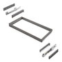 Emuca Rack avec glissières à extension totale et à fermeture douce pour accessoires d'armoire Quartz, 812-838mm, Aluminium et plastique, Titane