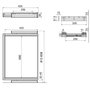 Emuca Rack avec glissières à extension totale et à fermeture douce pour accessoires d'armoire Quartz, 812-838mm, Aluminium et plastique, Titane