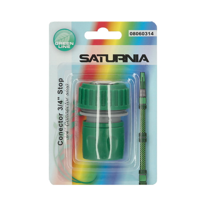 SATURNIA Raccord tuyau plastique 3/4 avec Stop blister SATURNIA Raccord tuyau plastique 3/4 avec Stop blister
